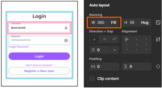 fill width example