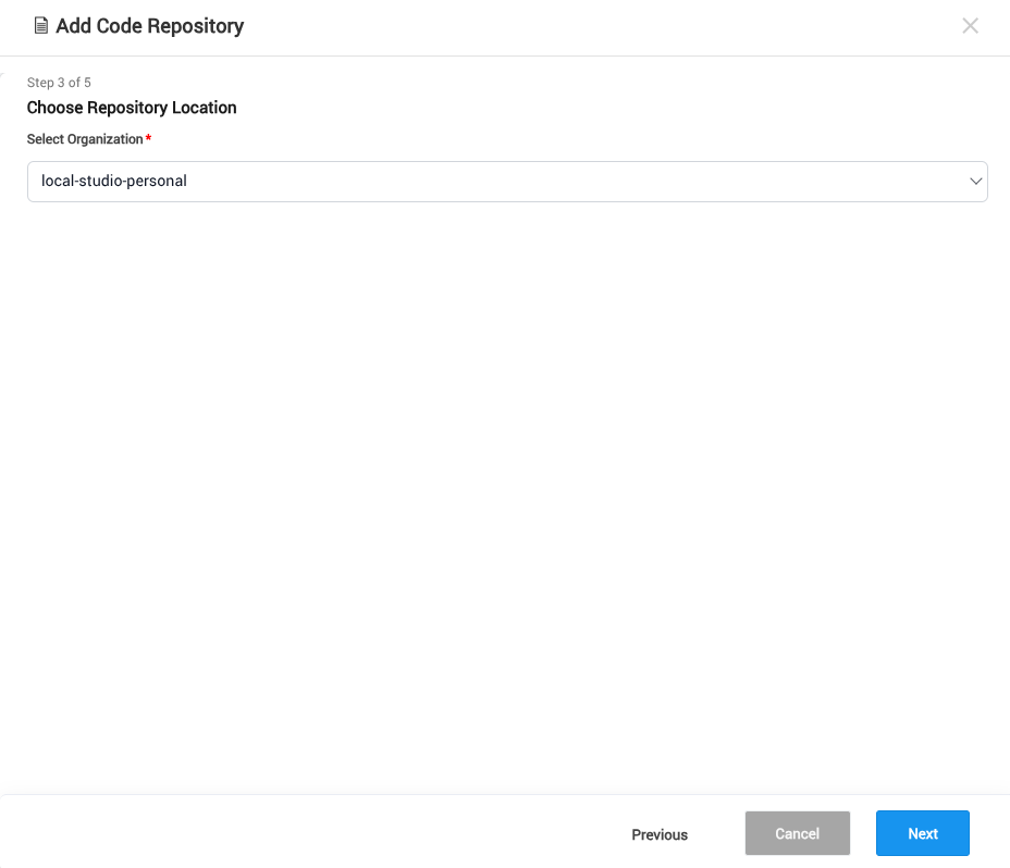 Selecting the authorized GitHub account or organization installation in the platform